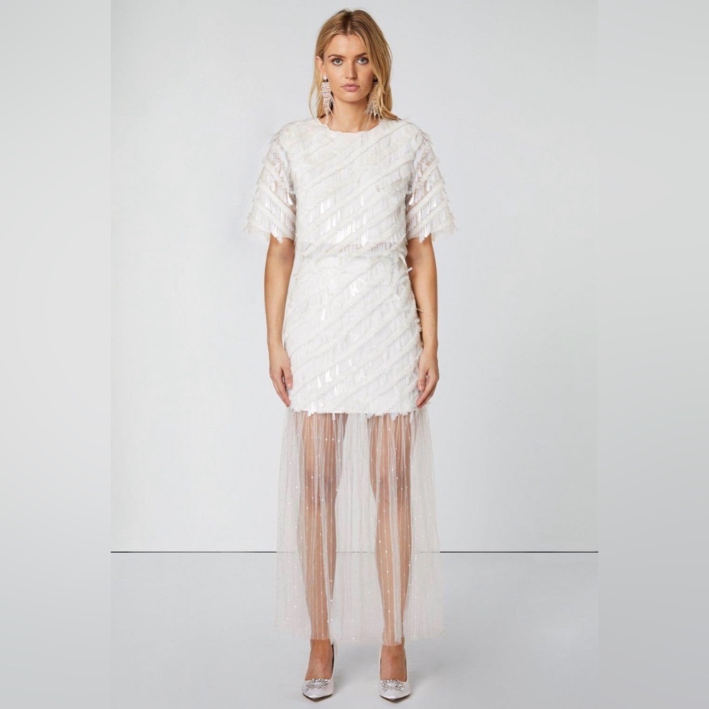 NWT Elliatt Neutral Proposal Top & Skirt Set